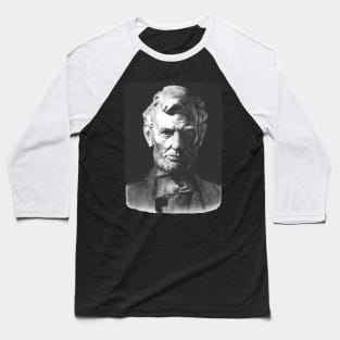 Dramatic Black and White Portrait of Abraham Lincoln Baseball T-Shirt